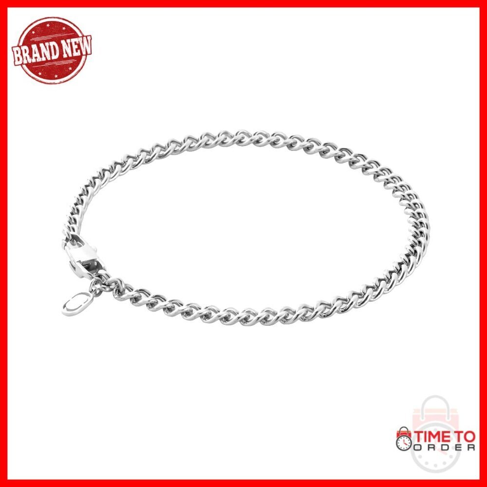 Stainless Steel Cuban Link Bracelet 4MM Waterproof Sweat Resistant Mens Jewelry